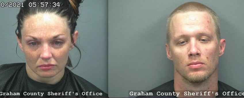 couple arrested on a litany of drug dui and child abuse charges after traffic stop