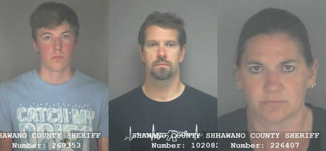 los padres del condado de shawano y su hijo acusados de abuso infantil comparecen ante el juez