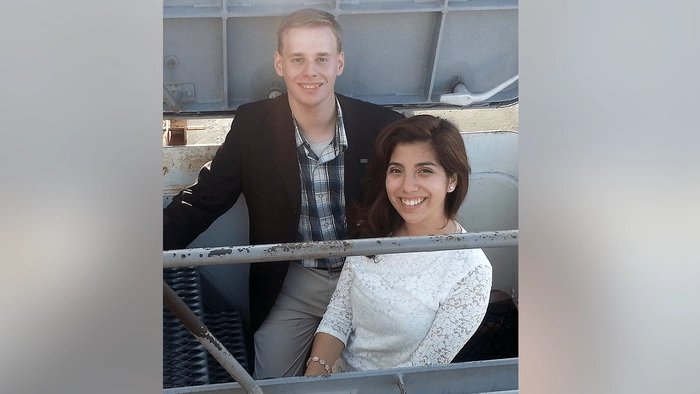 Benjamin y Shaantal Garlick, fotografiados juntos antes de su detención en Tennessee.