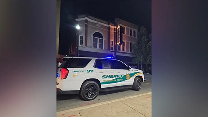 Tennessee woman arrested after allegedly trying to drown one of her children in backyard pool Washington County Sheriff's Office cruiser