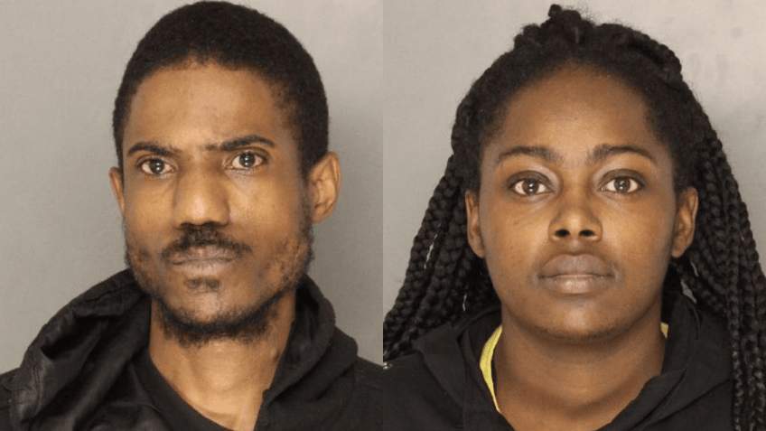 pareja arrestada por presunto horrible abuso infantil despues de que encontraron a ninos esposados en el auto