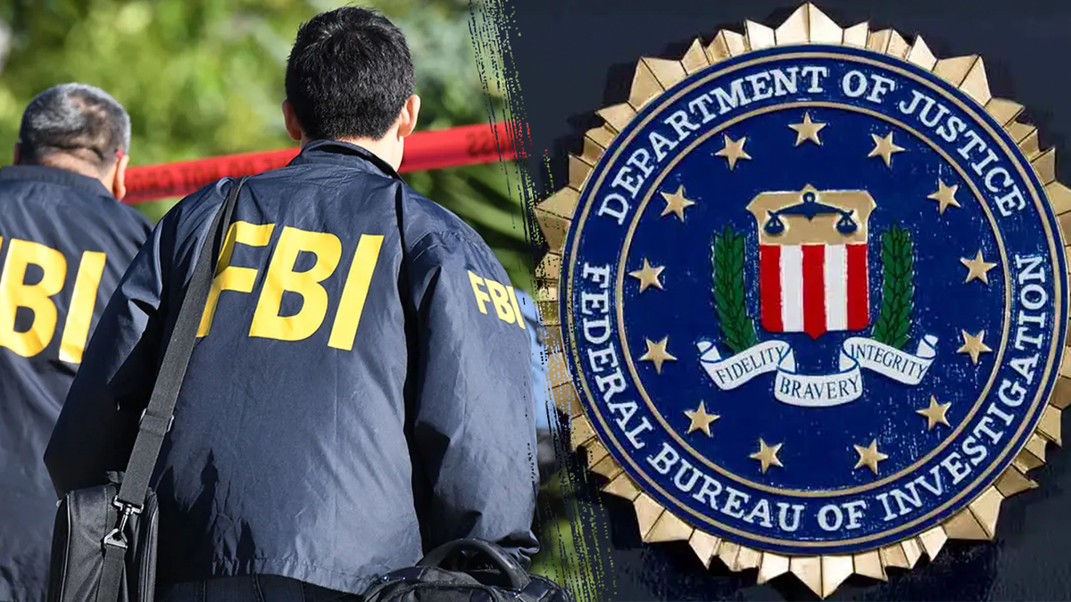 El Departamento de Justicia desmantela la red de explotación infantil "El culto de Greggy" que presuntamente obligaba a los niños a autolesionarse Agentes del FBI junto al logotipo del FBI. Fotos de Getty y AP, ilustración vía Fox News Digital.
